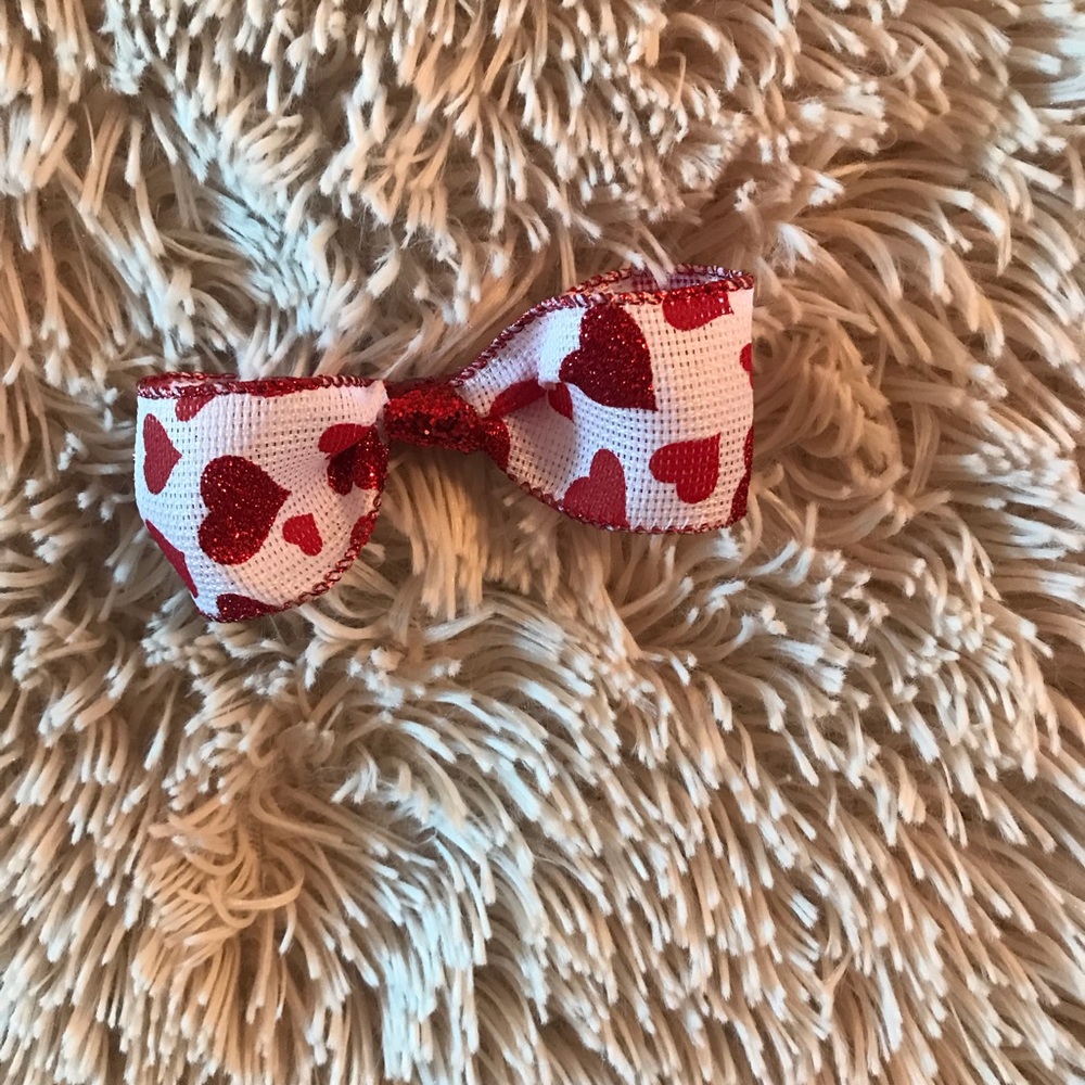 Valentine’s Day hair bow